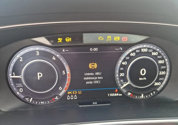 Volkswagen Tiguan cena 55900 przebieg: 110000, rok produkcji 2017 z Chodzież małe 407